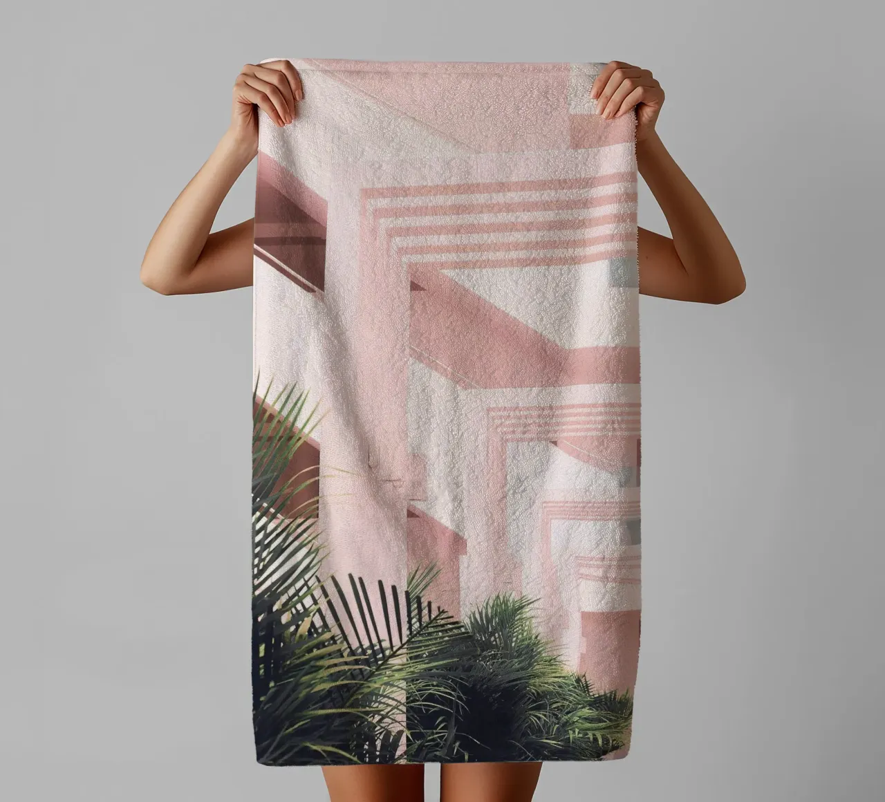 Geometric harmony - modern architectural design towel by Whole©