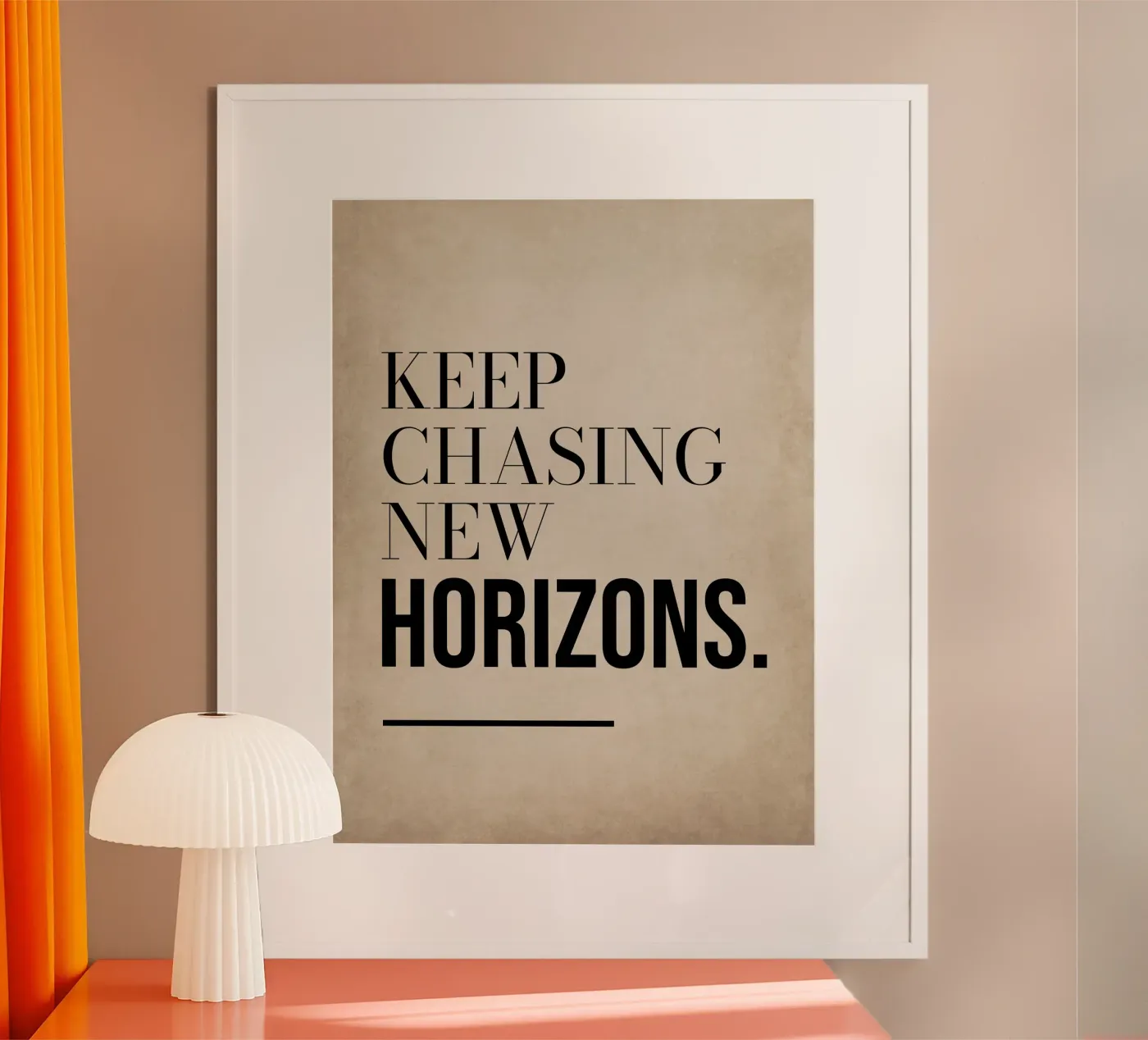 KEEP CHASING NEW HORIZONS. poster da Positive Ink