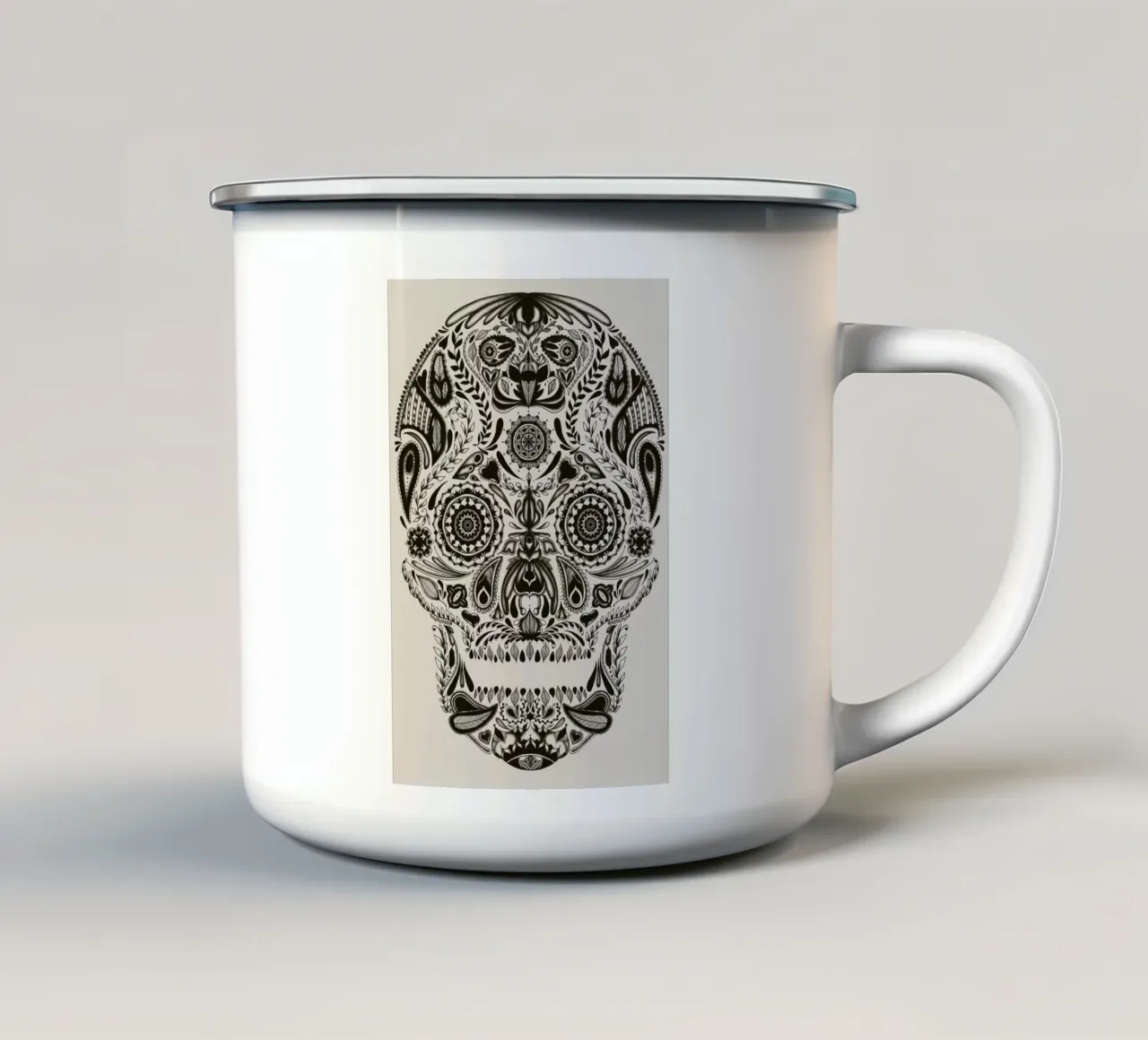 Dia de los muertos tazza in smalto da Tobe Fonseca