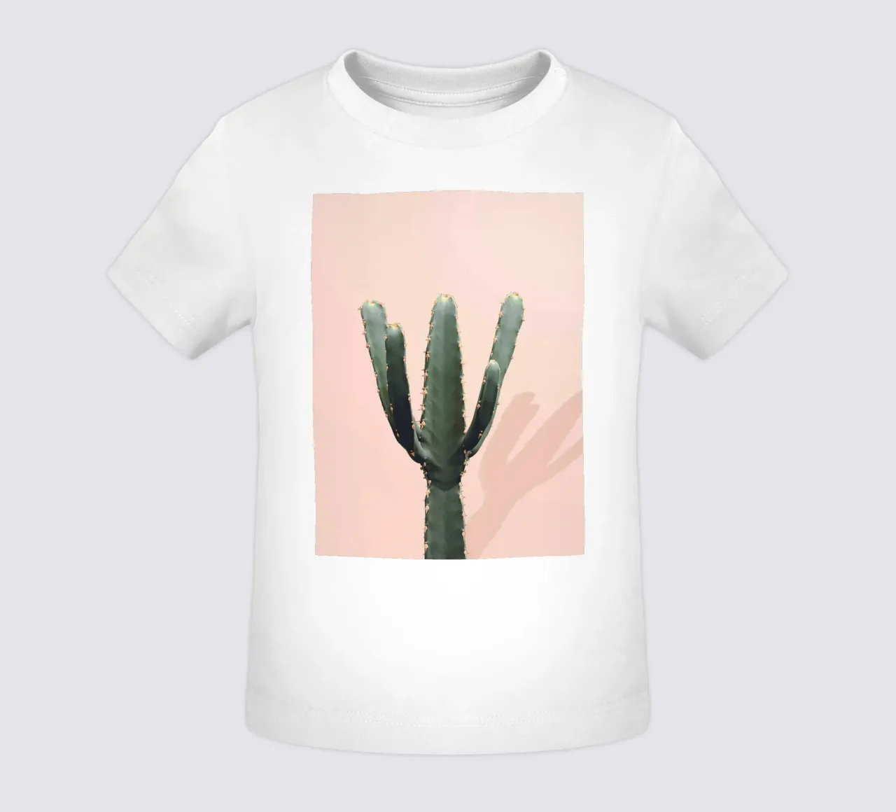 Minimalist cactus - botanical elegance baby t-shirt by Whole©