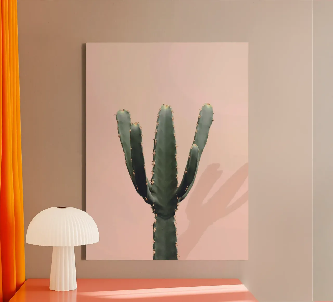 Minimalist cactus - botanical elegance canvas by Whole©