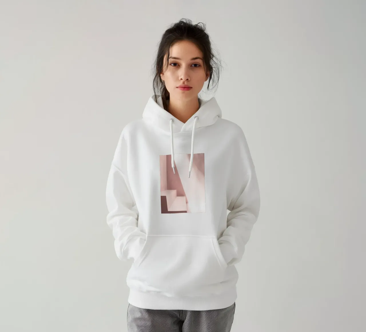 Scala minimalista - luci e ombre felpa con cappuccio da Whole©