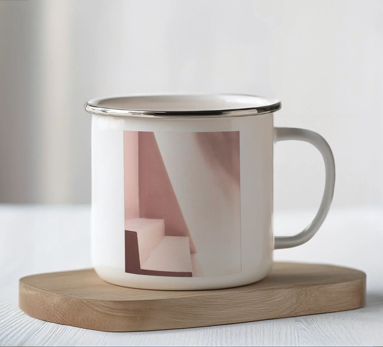 Scala minimalista - luci e ombre tazza in smalto da Whole©