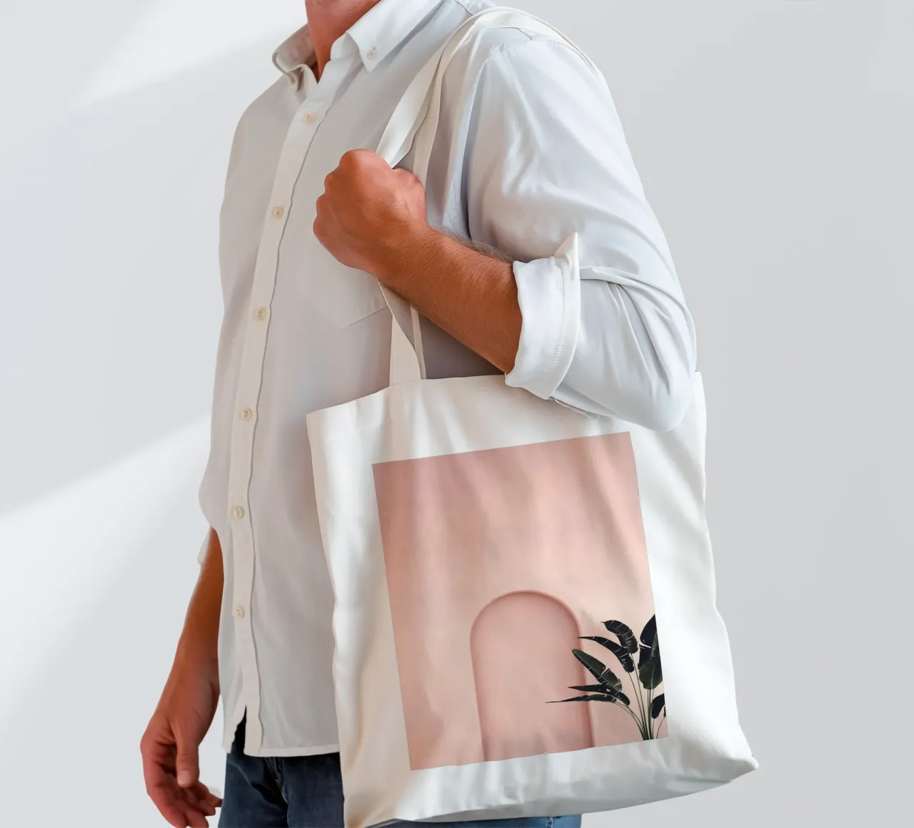 Forme eleganti - minimalismo botanico borsa in juta da Whole©