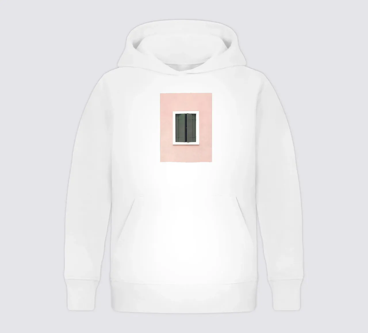 Simple window art - Mediterranean charm kids hoodie by Whole©