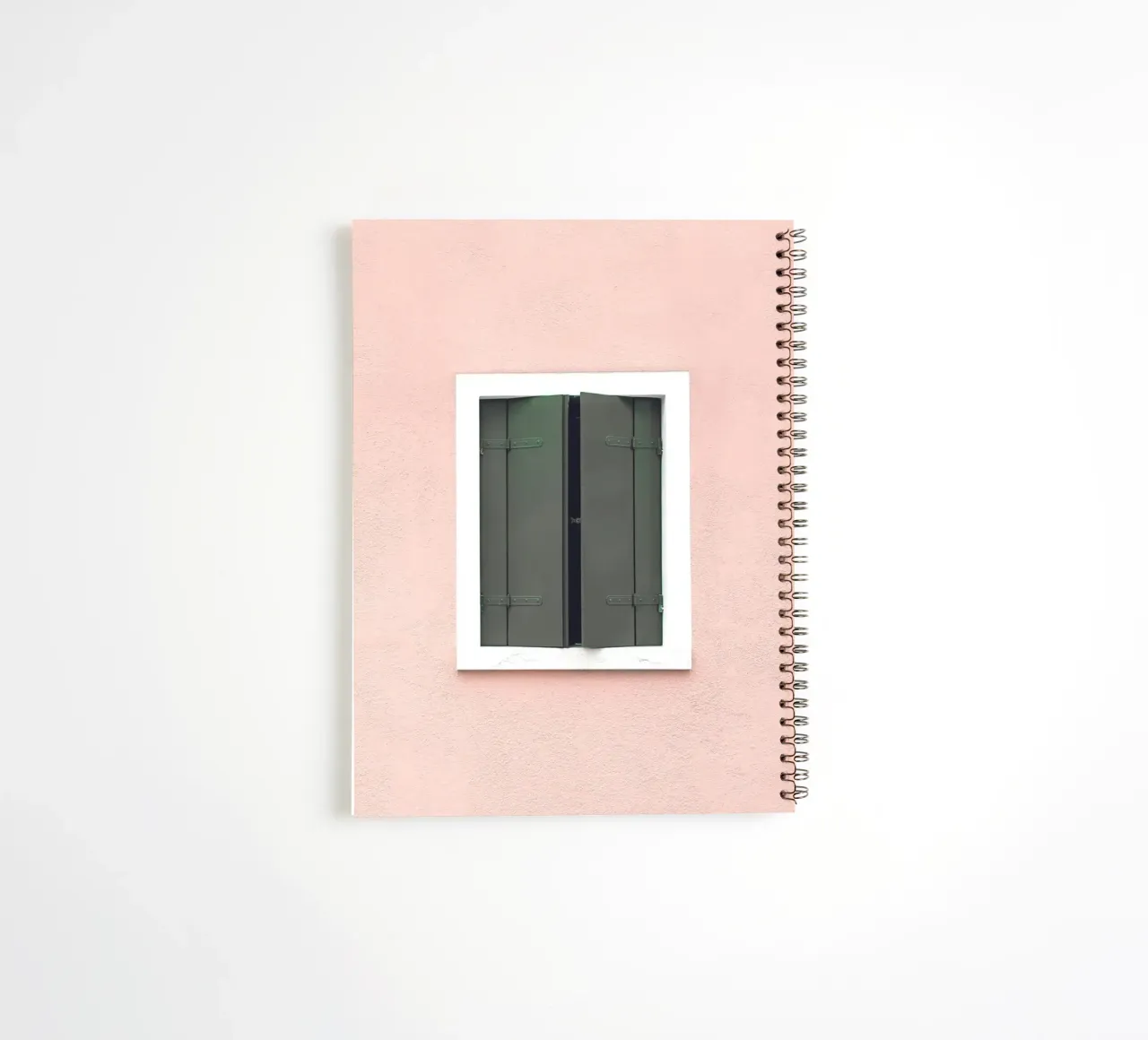 Simple window art - Mediterranean charm spiral notebook by Whole©