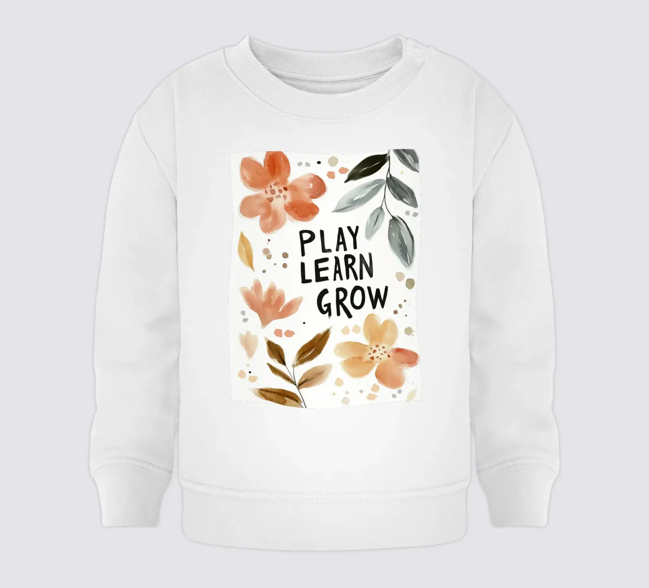 Play Learn Grow (Version 3) felpa neonato da treechild