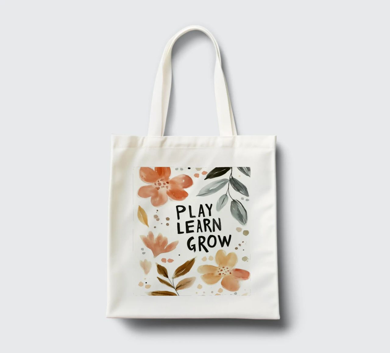 Play Learn Grow (Version 3) borsa in juta da treechild