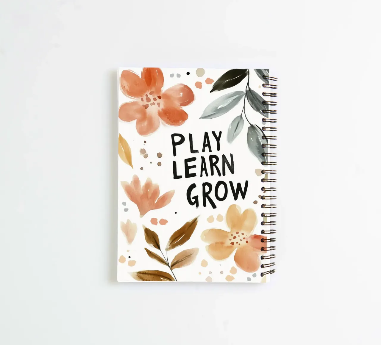 Play Learn Grow (Version 3) spiral notebook by treechild