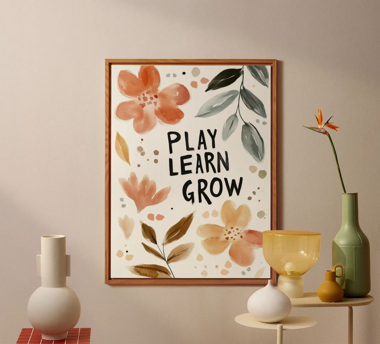 Play Learn Grow (Version 3) alluminio dibond da treechild