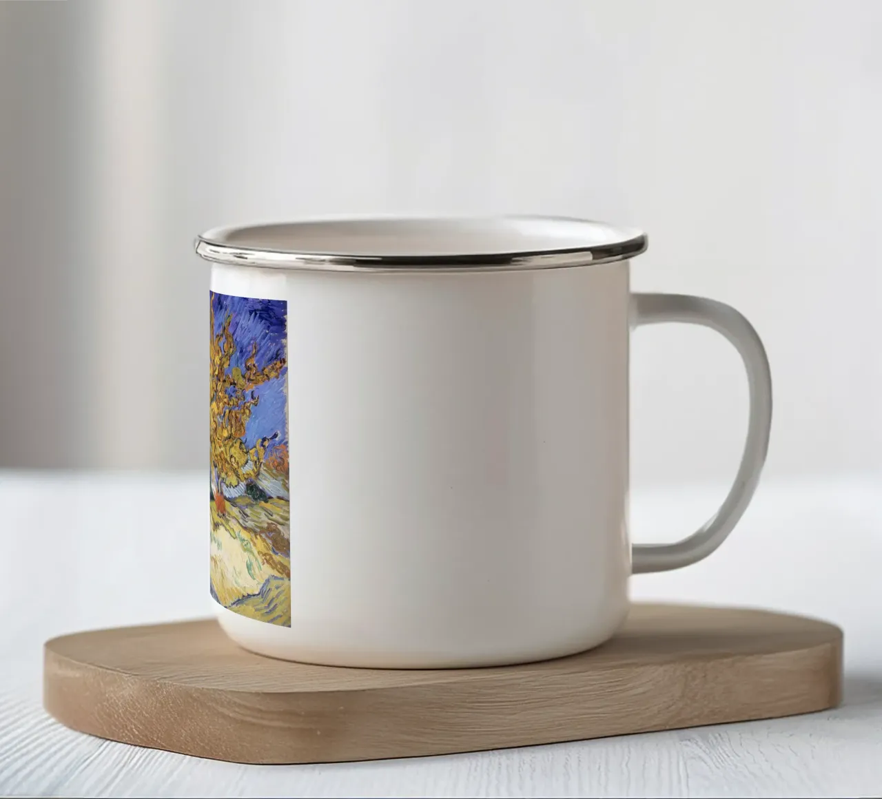 Vincent Van Gogh - Il gelso, 1889 tazza in smalto da Timeless Artworks