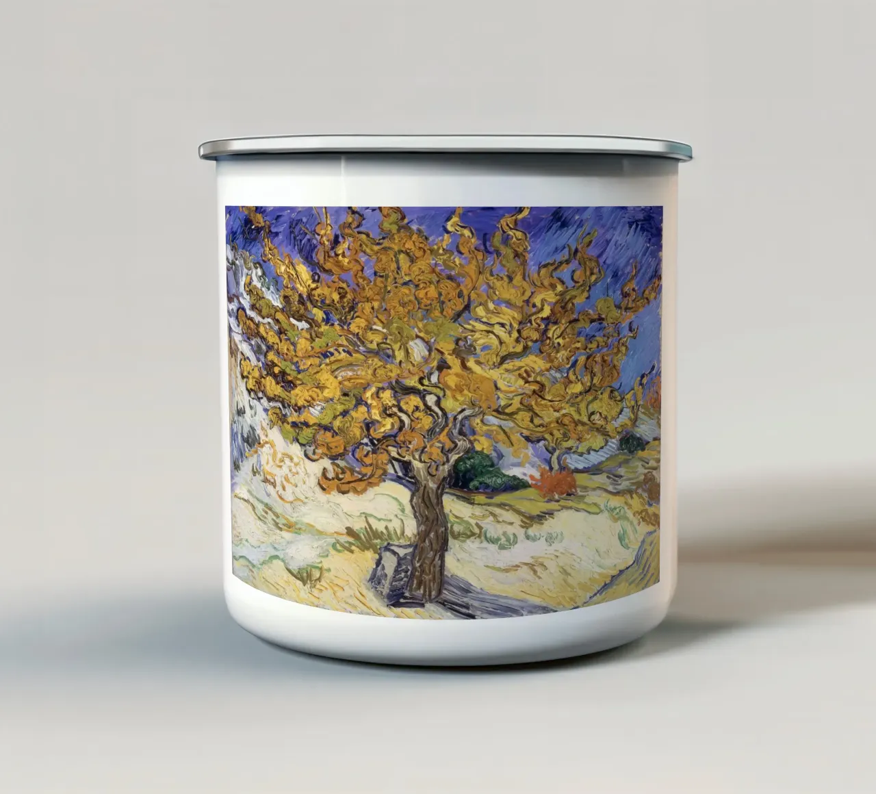 Vincent Van Gogh - Il gelso, 1889 tazza in smalto da Timeless Artworks