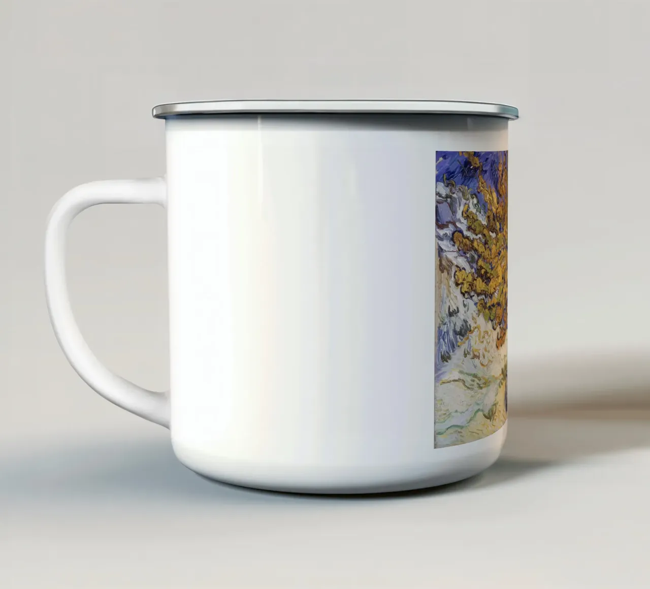 Vincent Van Gogh - Il gelso, 1889 tazza in smalto da Timeless Artworks