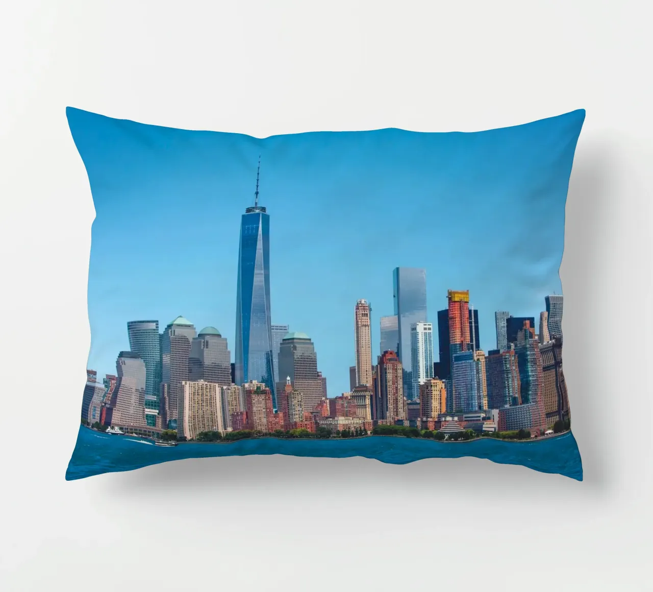 Manhattan skyline decorative cushion by Dave Hare Photography