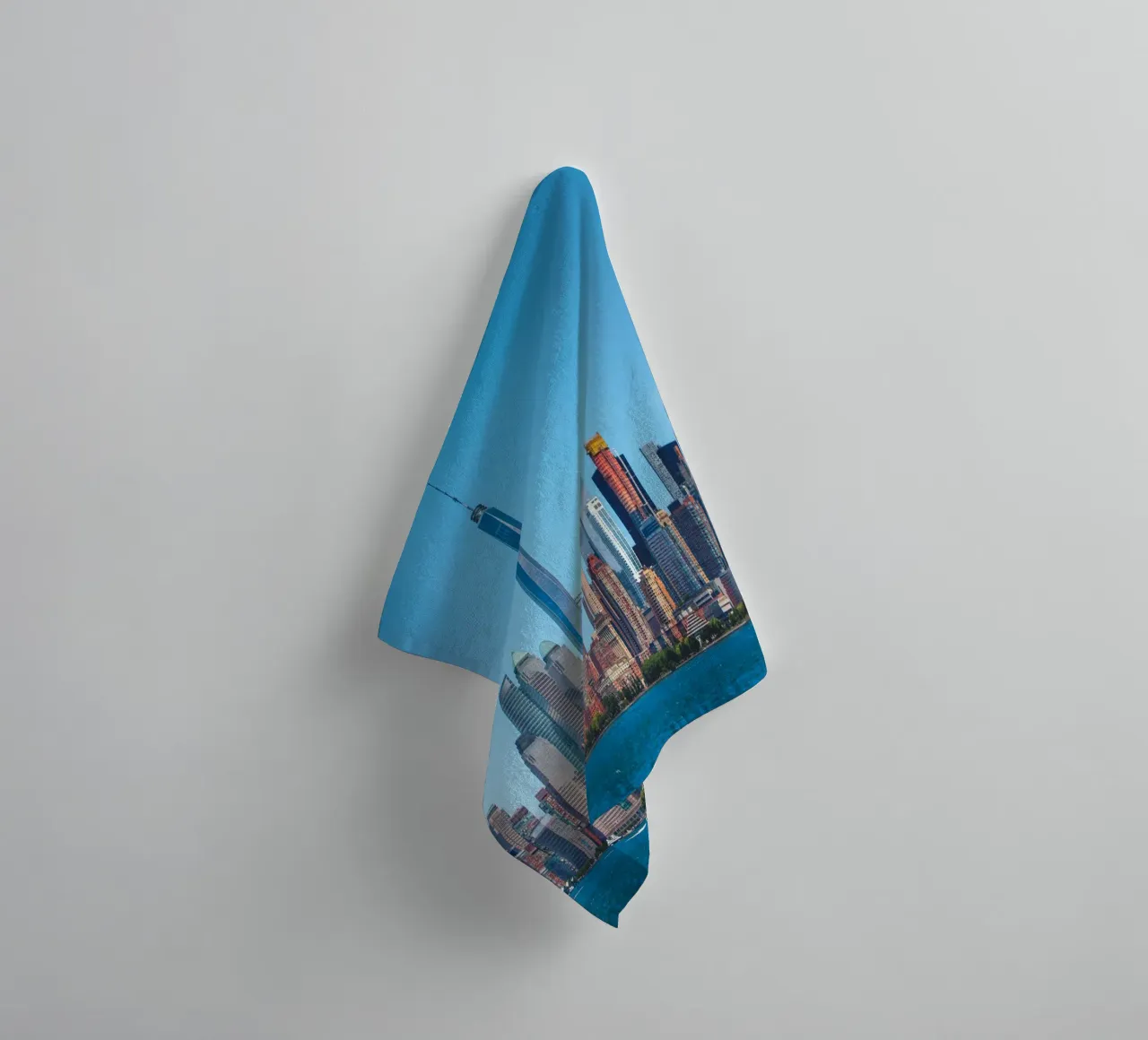Manhattan skyline towel by Dave Hare Photography