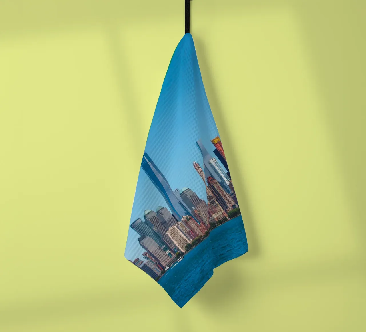 Manhattan skyline tea towel by Dave Hare Photography