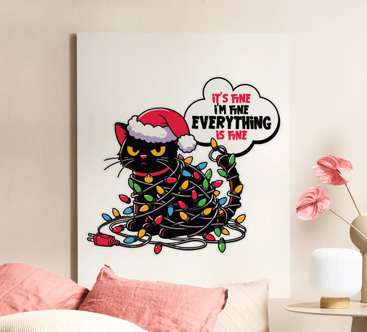 It's fine I'm fine everything is fine tela con Cornice a cassetta da edsonramosart