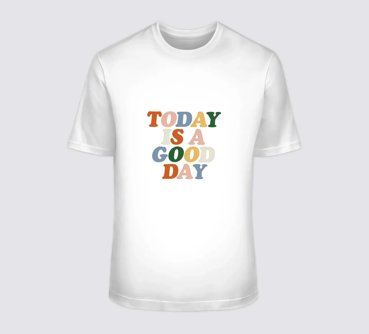 Today is a Good Day Retro Typografie Design on Black t-shirt by THE MOTIVATED TYPE