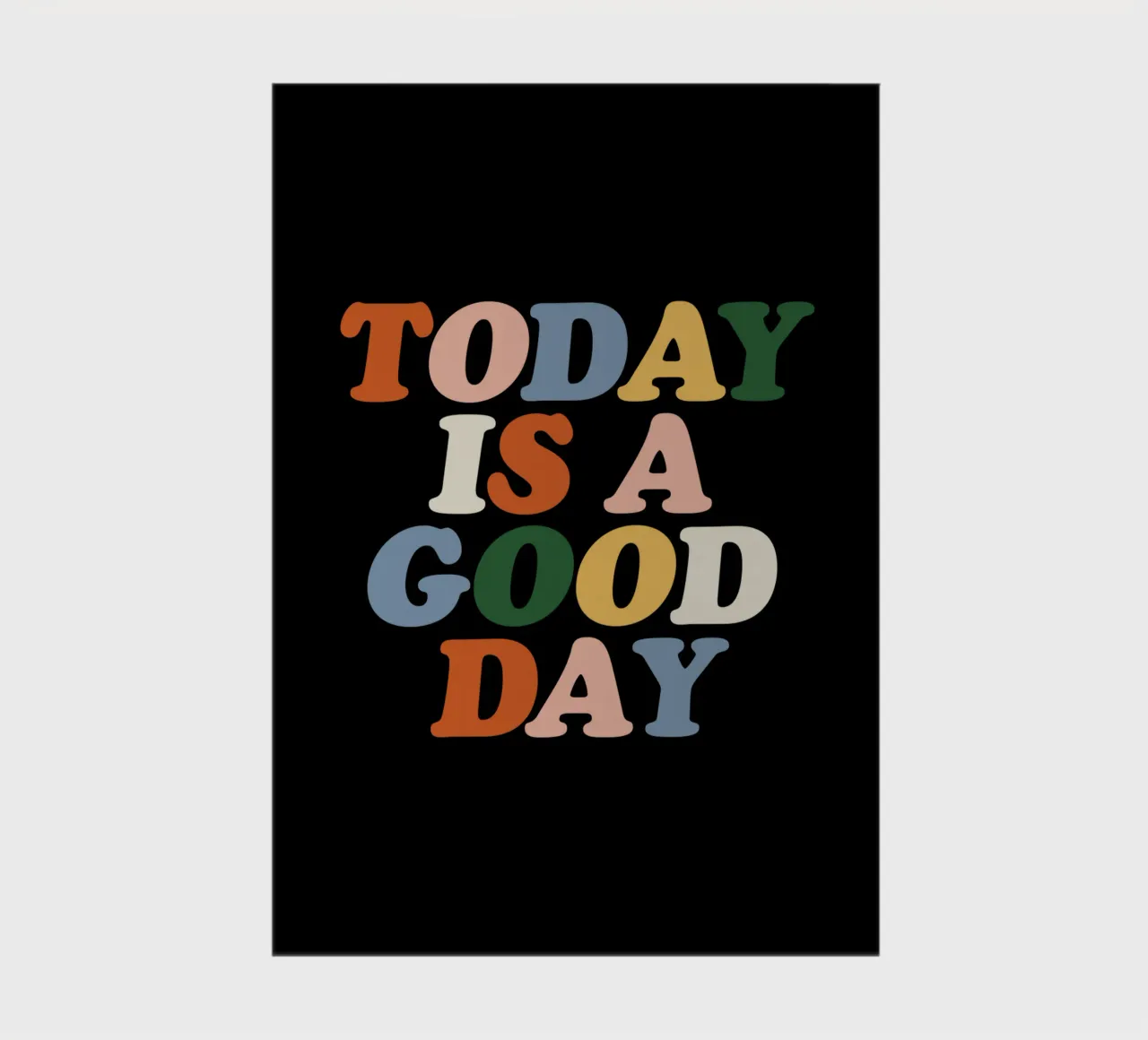 Today is a Good Day Retro Typografie Design on Black notebook by THE MOTIVATED TYPE