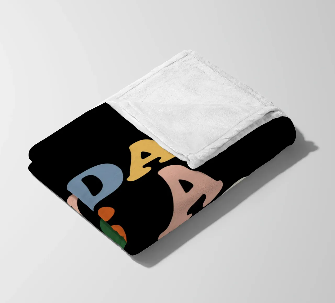 Today is a Good Day Retro Typografie Design on Black fleece blanket by THE MOTIVATED TYPE