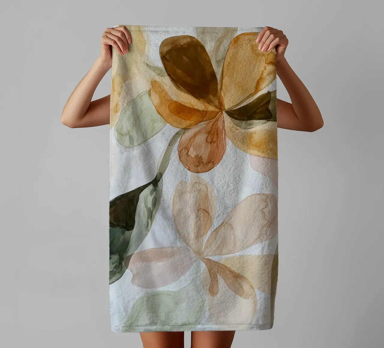 Earthy Bloom No 3 asciugamano da bagno da treechild