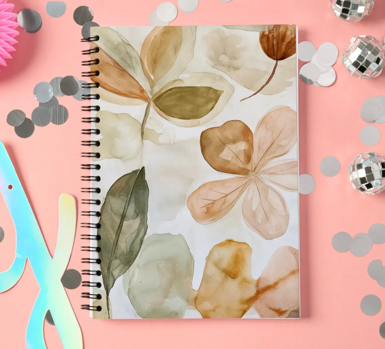 Earthy Bloom No 4 spiral notebook by treechild