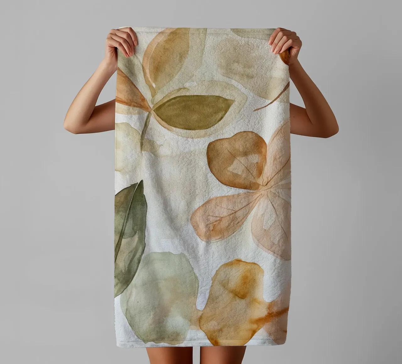 Earthy Bloom No 4 asciugamano da bagno da treechild