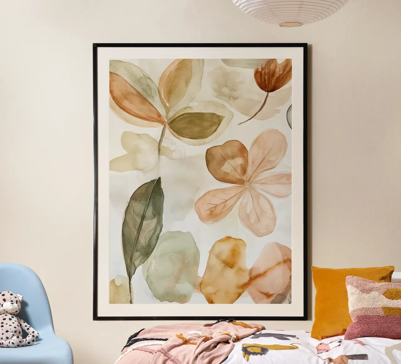 Earthy Bloom No 4 poster con telaio in alluminio da treechild