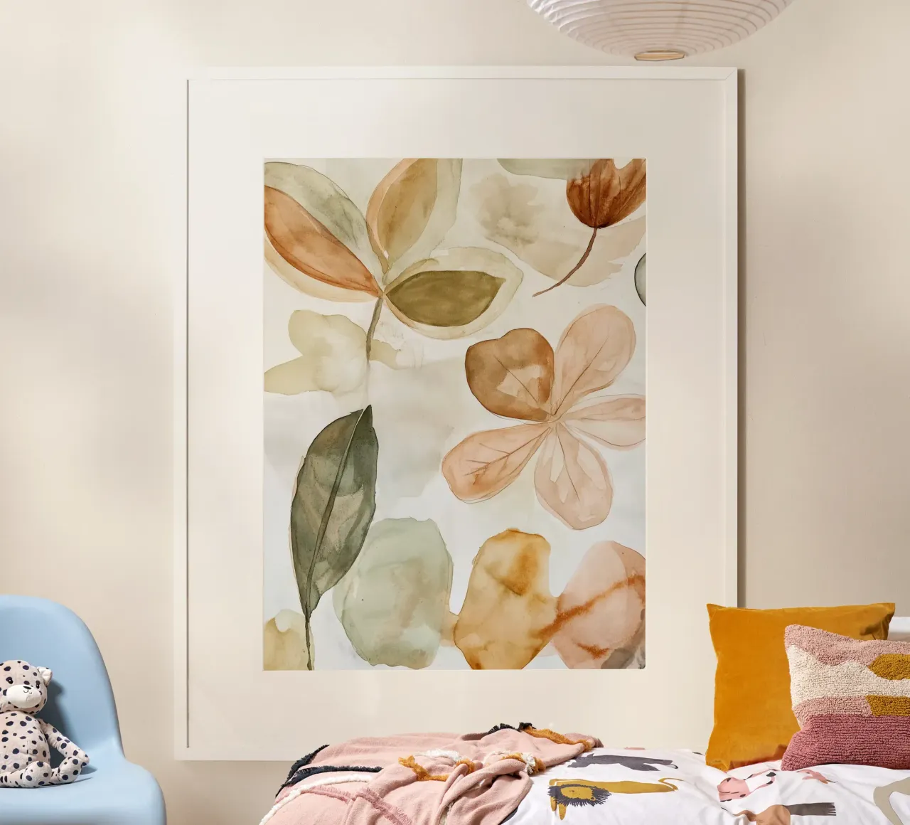 Earthy Bloom No 4 poster con telaio in alluminio da treechild