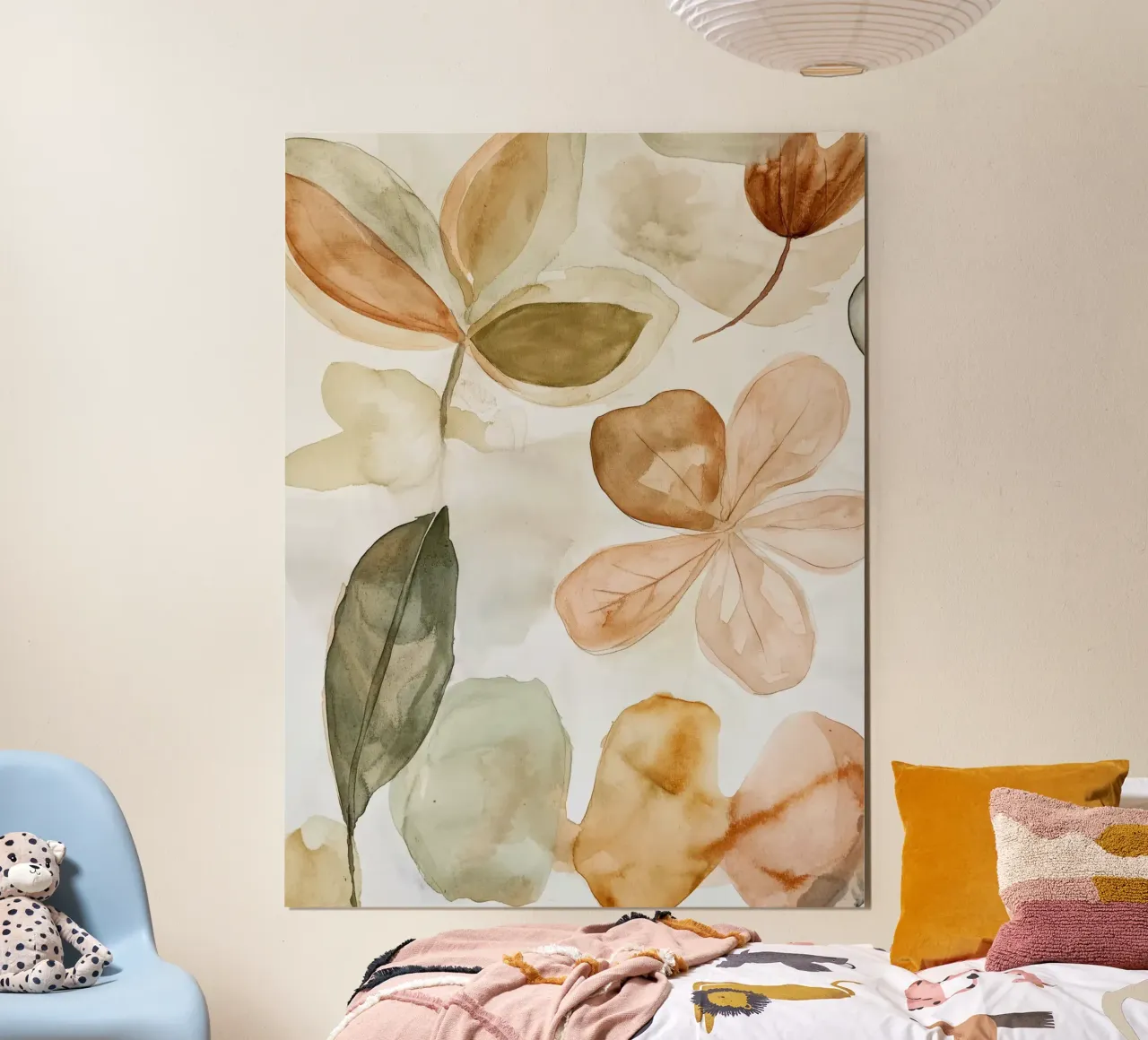 Earthy Bloom No 4 poster con telaio in alluminio da treechild