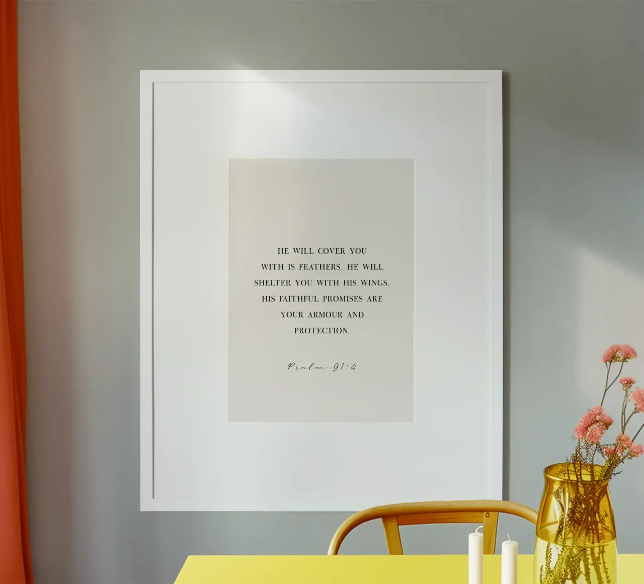 Salmo 91:4 poster da Paigaam Studio