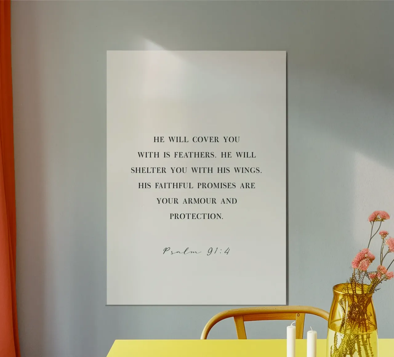 Salmo 91:4 poster da Paigaam Studio