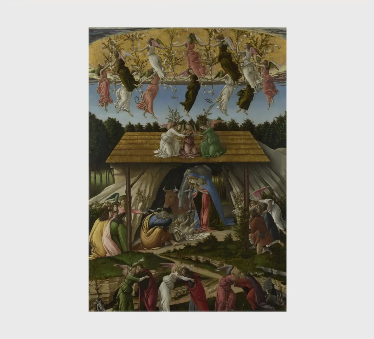Sandro Botticelli - The Mystical Nativity notebook by Timeless Artworks