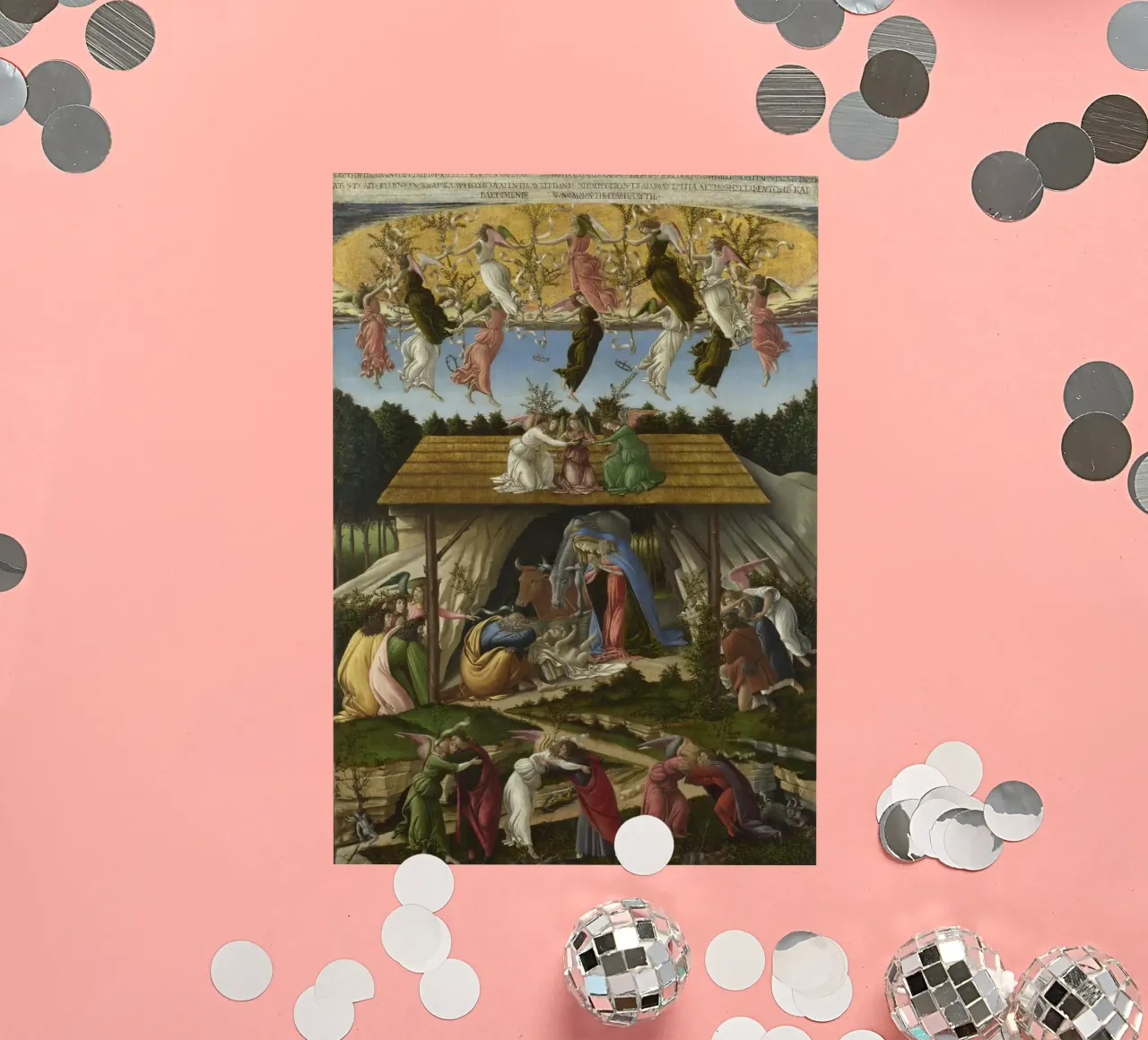 Sandro Botticelli - Die mystische Krippe Sticker von Timeless Artworks