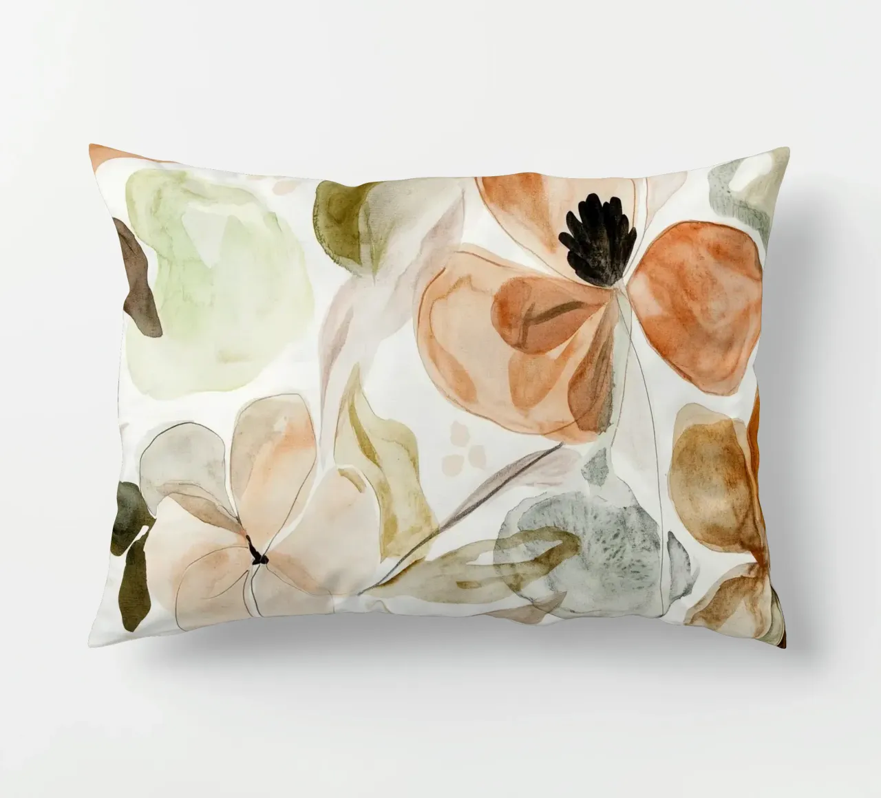 Earthy Bloom No 6 decorative cushion by treechild