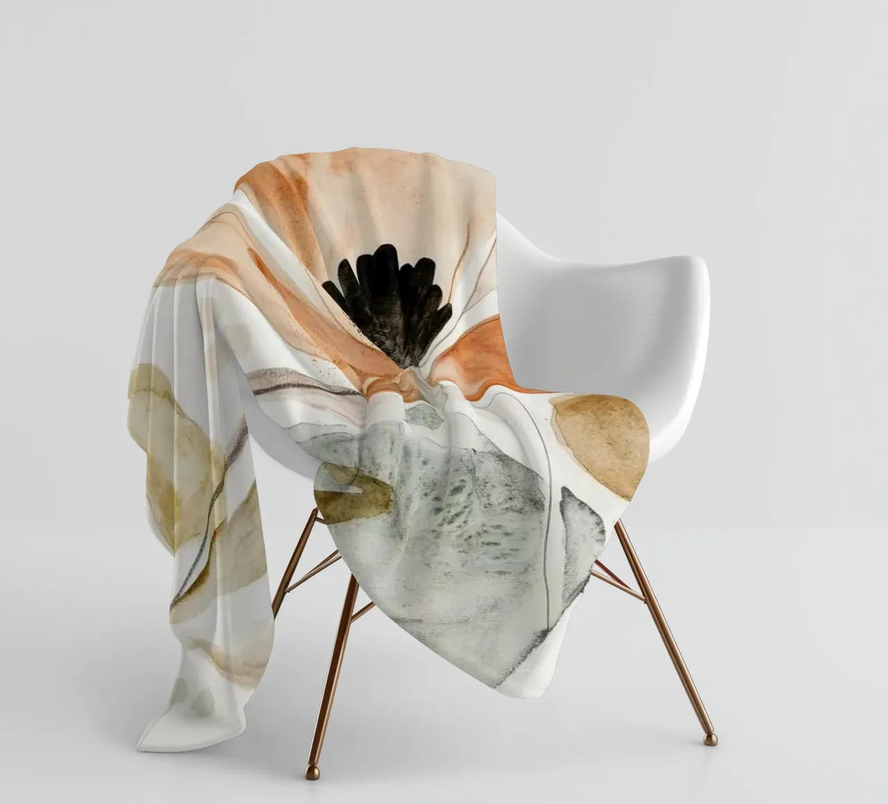 Earthy Bloom No 6 coperta in pile da treechild