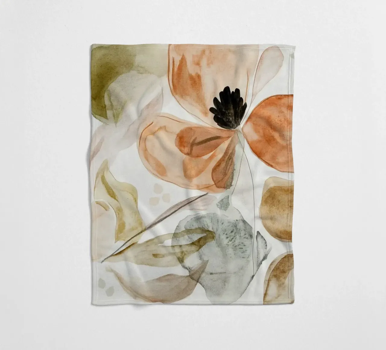 Earthy Bloom No 6 coperta in pile da treechild
