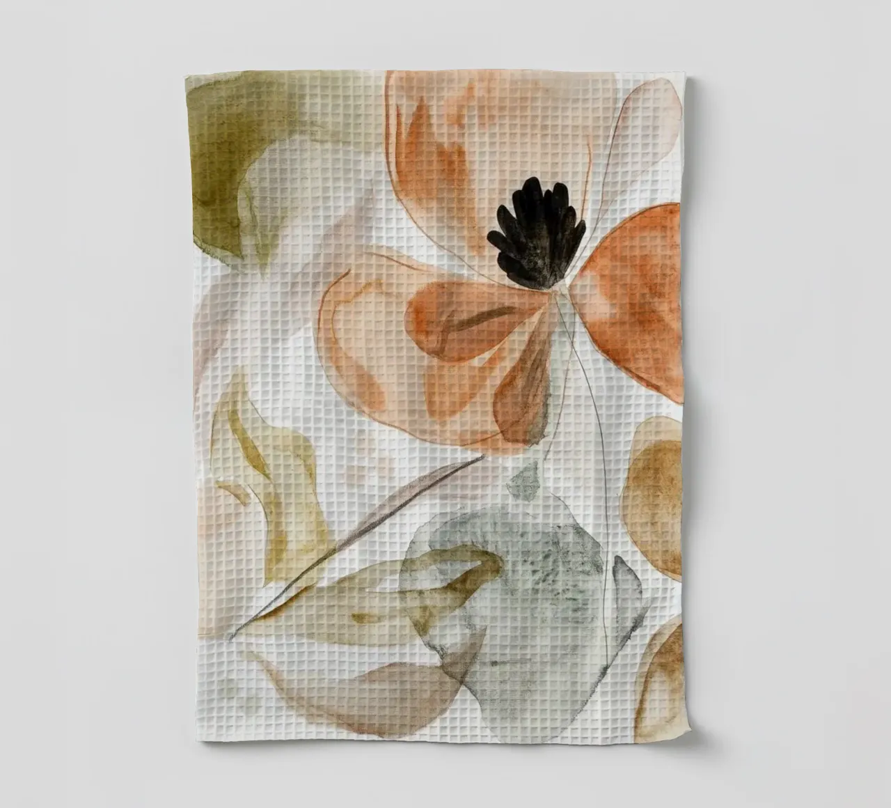 Earthy Bloom No 6 tea towel by treechild