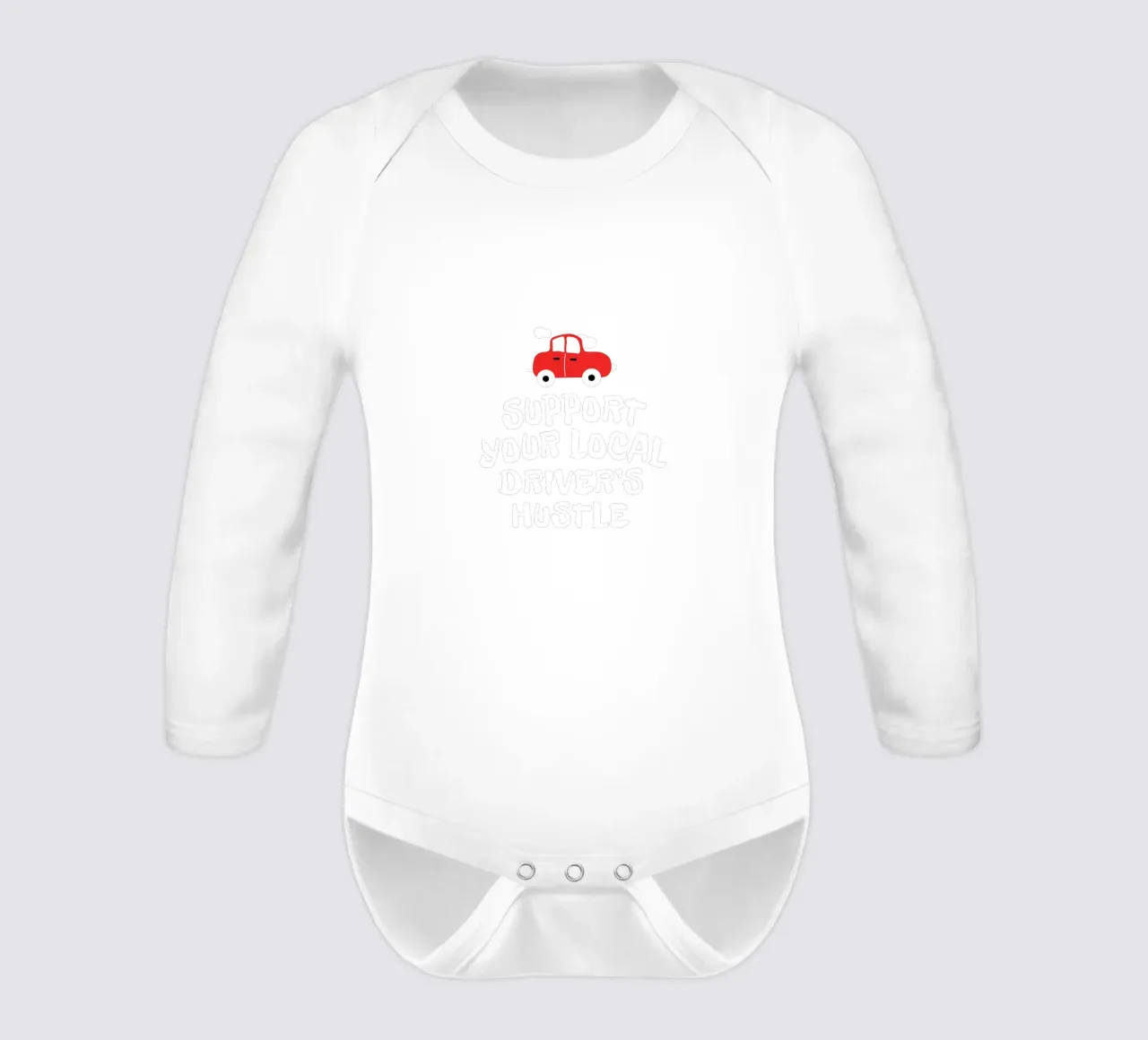 Support your local driver's hustle body neonato maniche lunghe da happieeagle