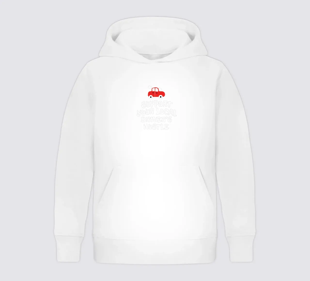Support your local driver's hustle felpa bambino con cappuccio da happieeagle