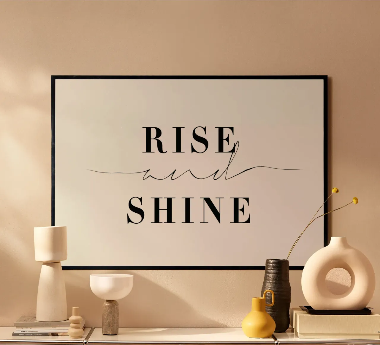 Rise and Shine poster con telaio in alluminio da Honeymoon Hotel