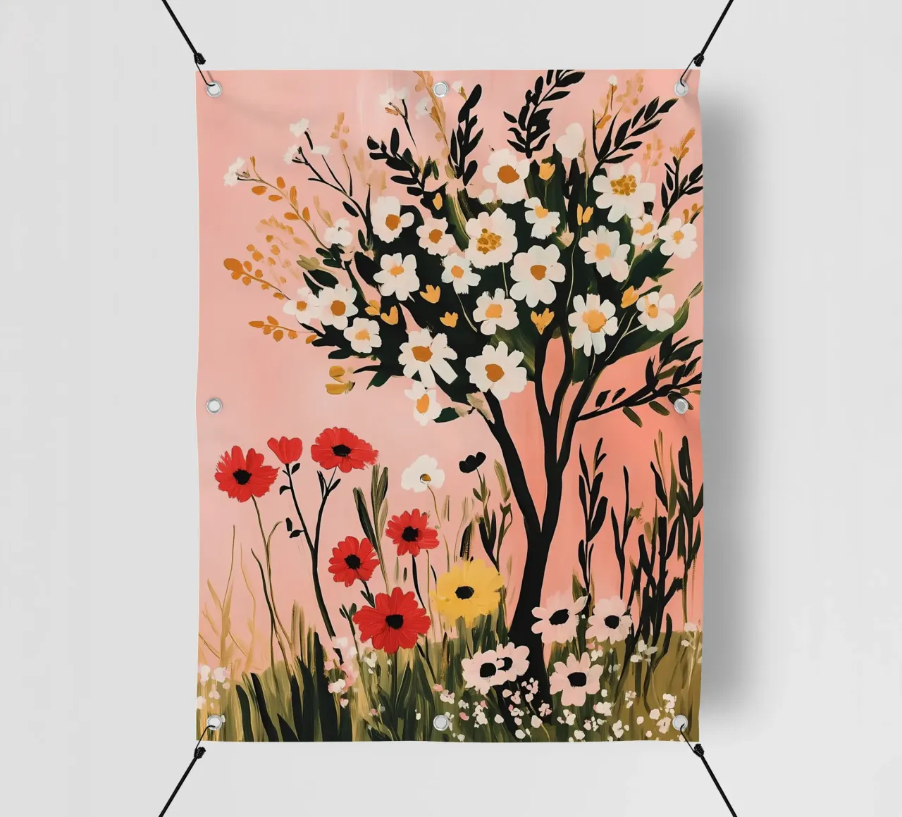 Fiori selvatici di campo e alberi telo in pvc da IamHomeStudio