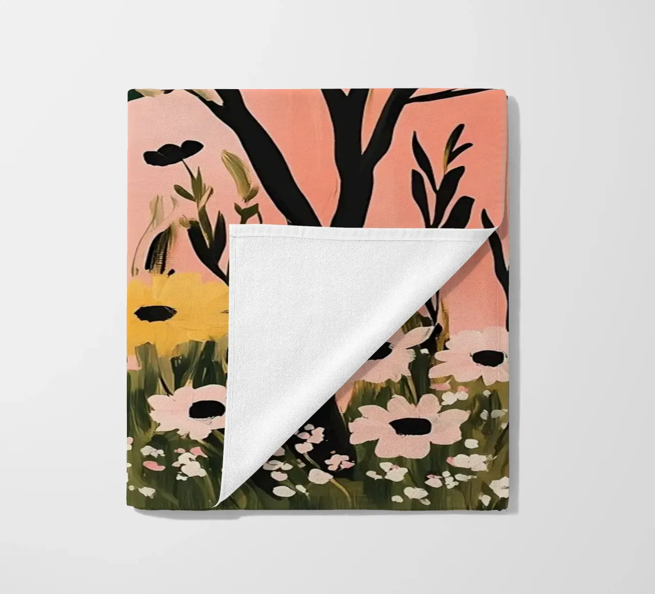 Fiori selvatici di campo e alberi telo mare da IamHomeStudio