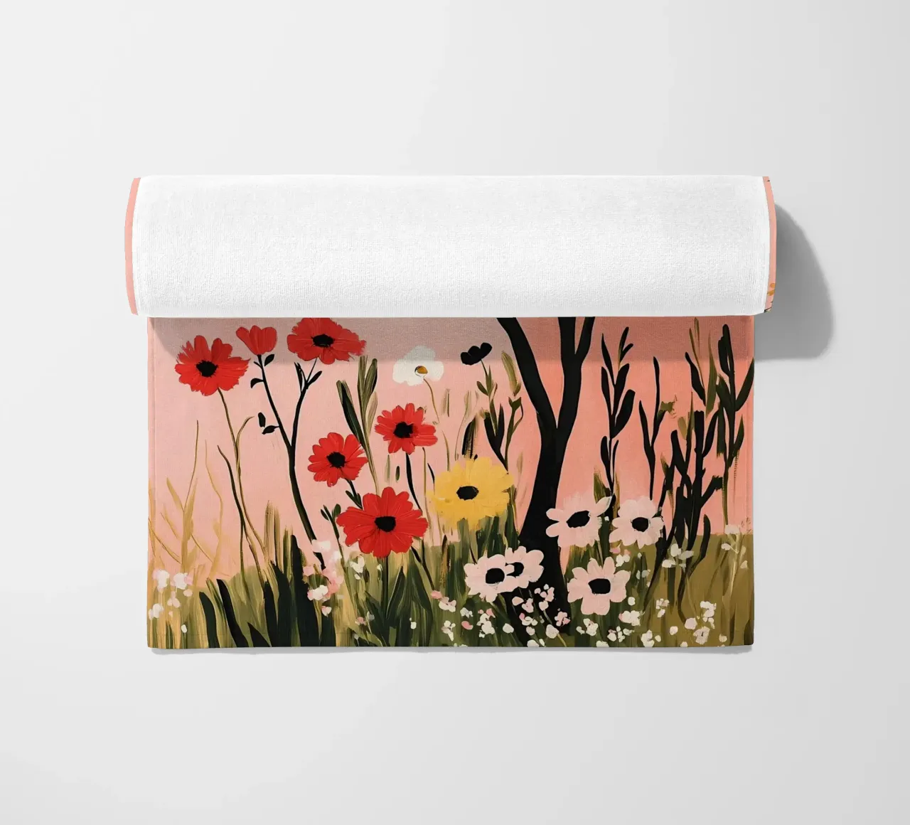 Fiori selvatici di campo e alberi telo mare da IamHomeStudio