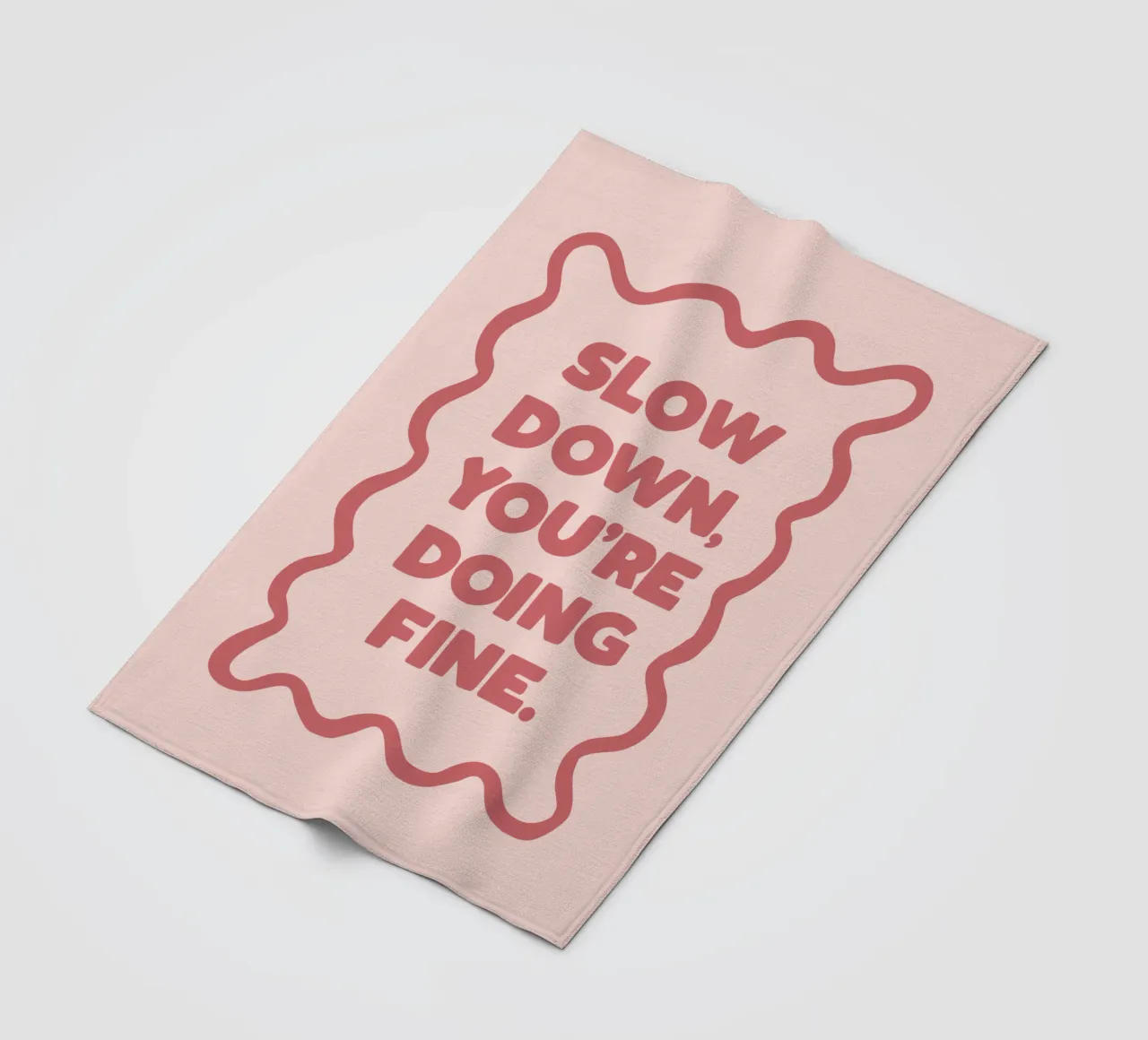 Slow Down You're Doing Fine Typografie Design in PInk coperta in pile da THE MOTIVATED TYPE