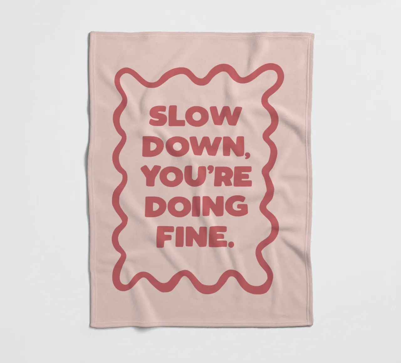 Slow Down You're Doing Fine Typografie Design in PInk coperta in pile da THE MOTIVATED TYPE