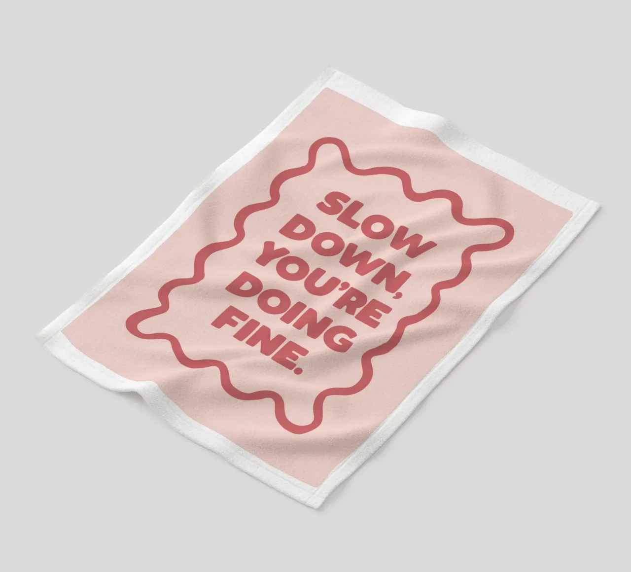 Slow Down You're Doing Fine Typografie Design in PInk coperta in pile da THE MOTIVATED TYPE