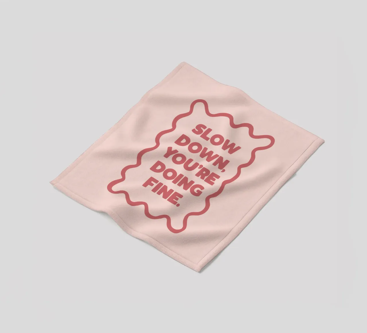 Slow Down You're Doing Fine Typografie Design in PInk coperta in pile da THE MOTIVATED TYPE