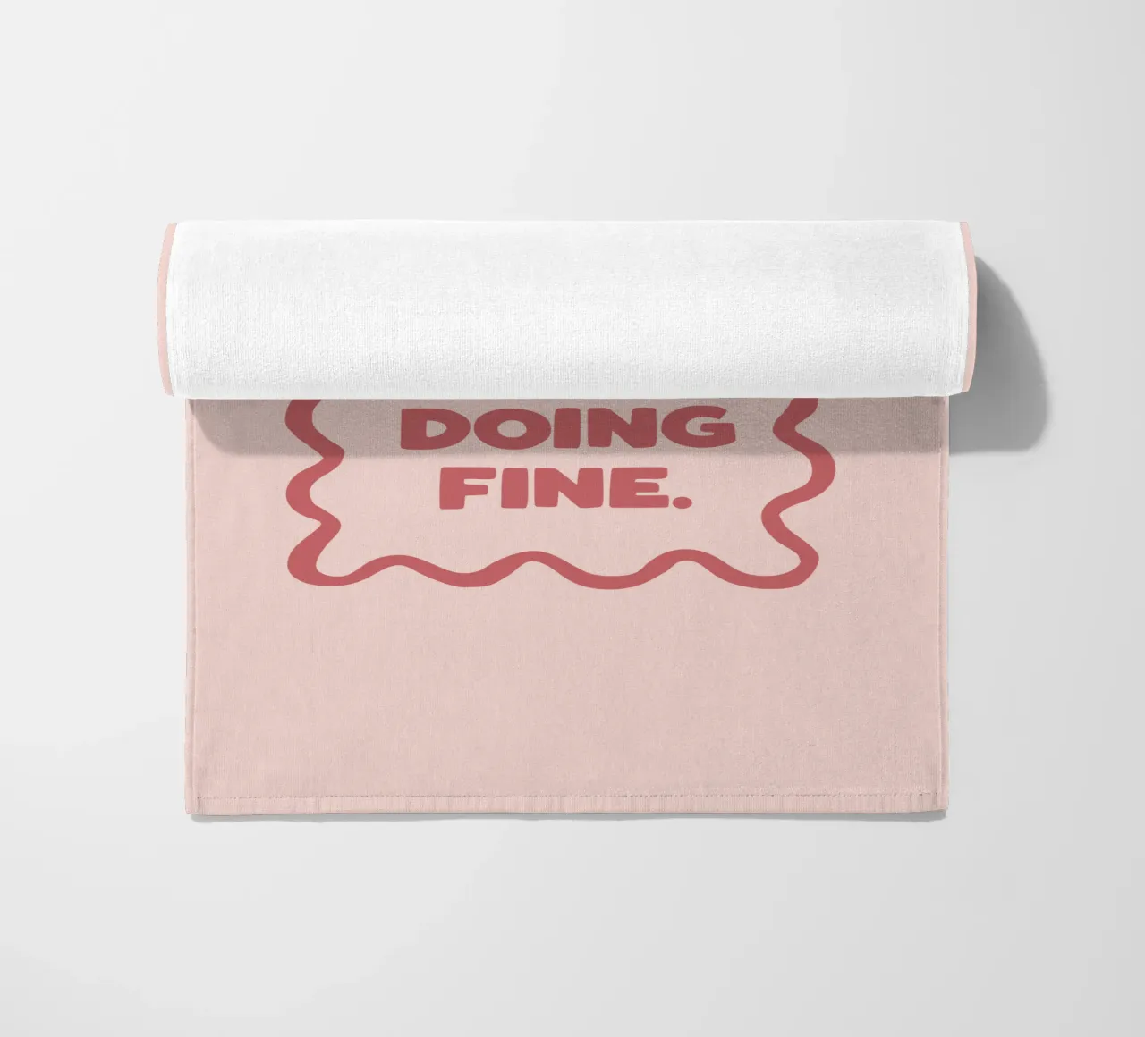 Slow Down You're Doing Fine Typografie Design in PInk telo mare da THE MOTIVATED TYPE