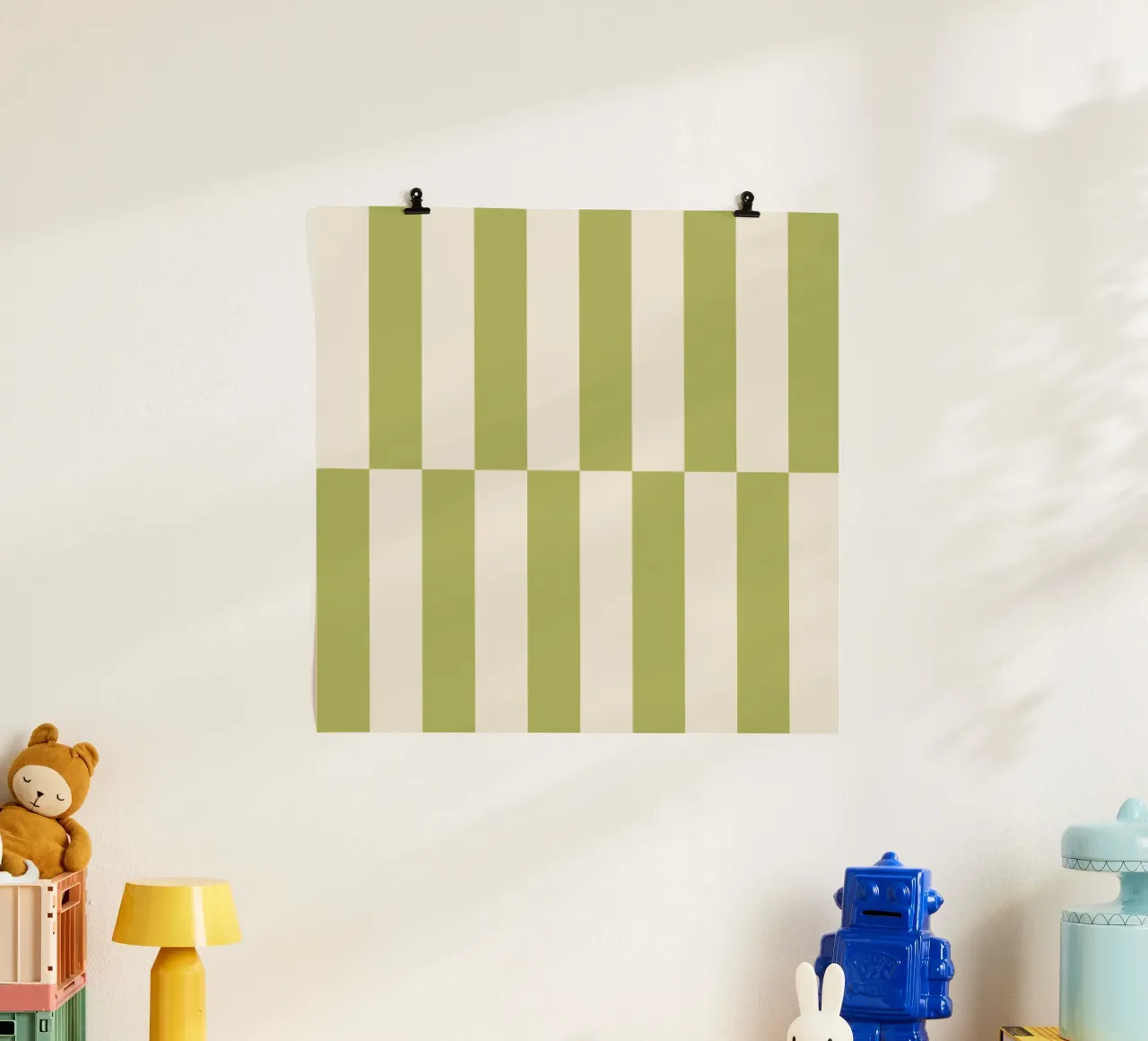 Duo II - Green and Butter poster con telaio in plastica da Galaxy Eyes